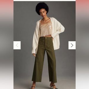 The Colette Cropped Wide-Leg Pants from Anthropologie. Size 28.